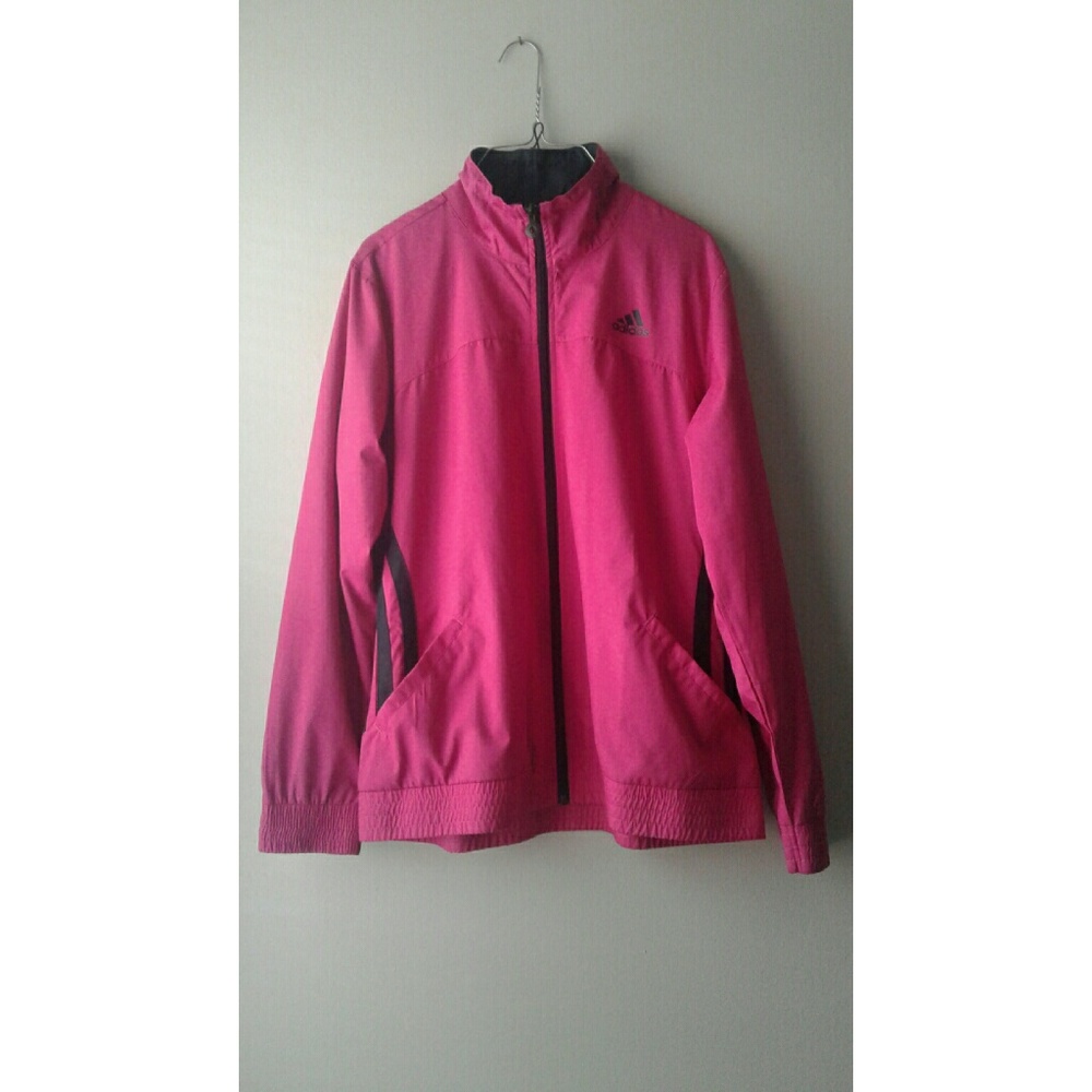 ADIDAS | Magenta Zip-Up Windbreaker NWOT